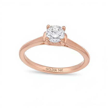 0.5 CT. Diamant-Solitär-Verlobungsring in 14K Roségold
