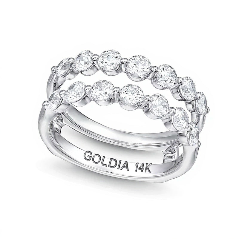 1.5 ct. Gesamtgewicht Diamant-Solitär-Enhancer in 14K Weißgold