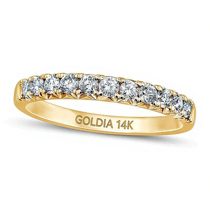 Memoire-Ring mit elf Diamanten 0,5 ct. Gesamtgewicht in 14K Gelbgold