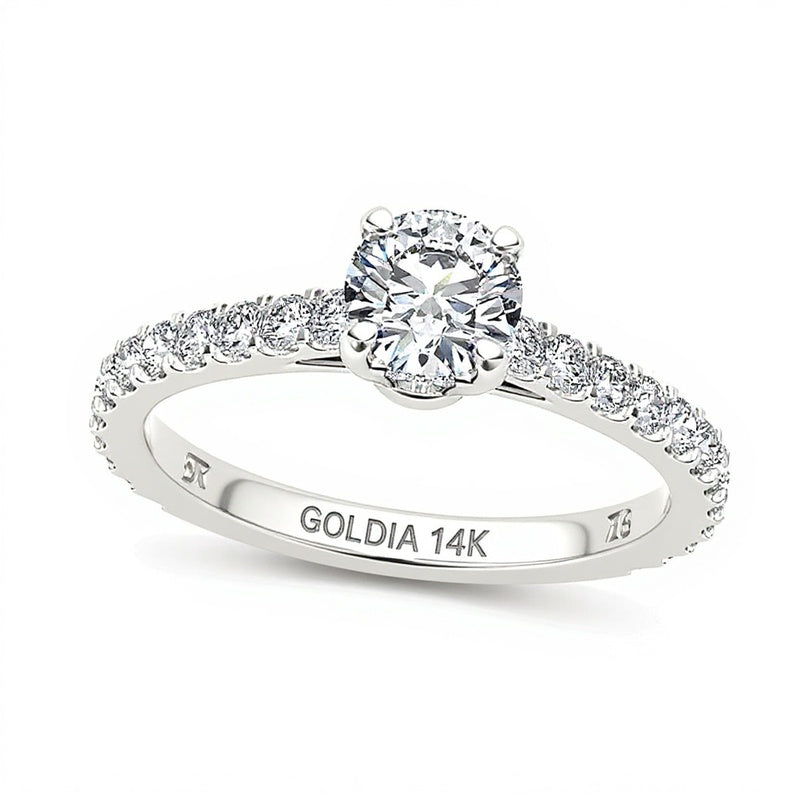 1.0 CT. TW Diamant-Verlobungsring in 14K Weißgold