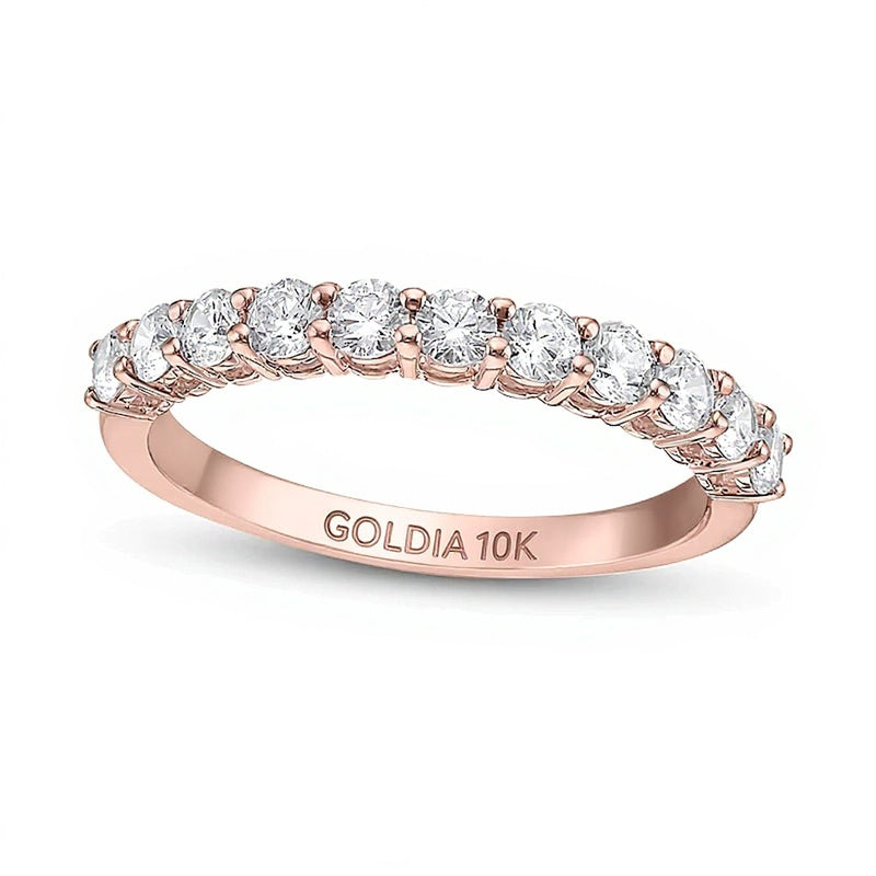 0.75 CT. Gesamtgewicht Diamant-Ring mit elf Steinen in 10K Roségold (I/I2)