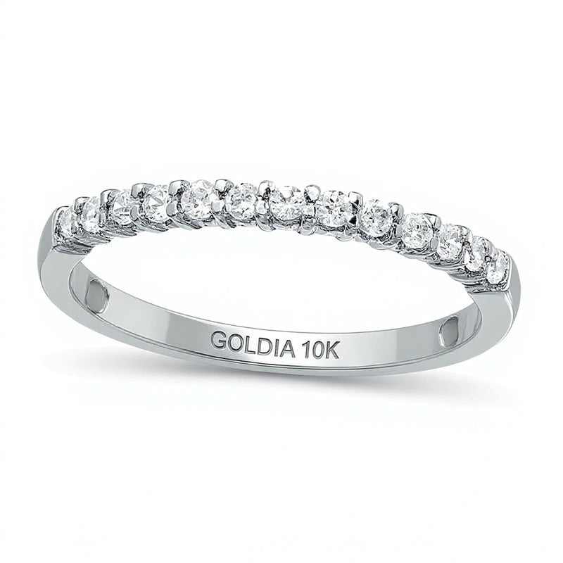 Ring mit Diamanten 0,25 ct. Gesamtgewicht in 10K Weißgold