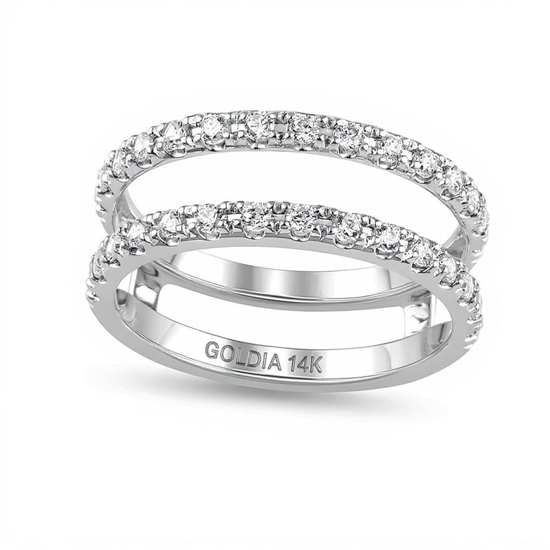 0.5 ct. Gesamtgewicht Diamant-Ring in 14K Weißgold
