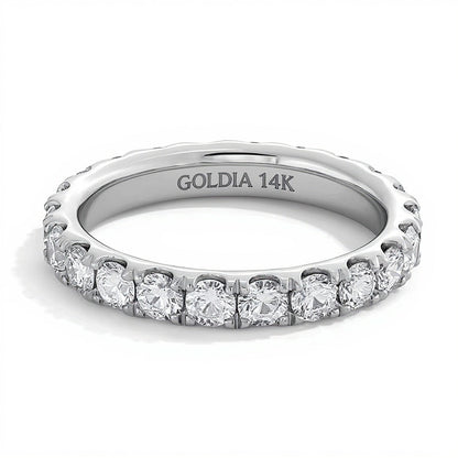 2.0 ct. Gesamtgewicht Diamant Memoire-Ring in 14K Weißgold (I/SI2) - Größe 8