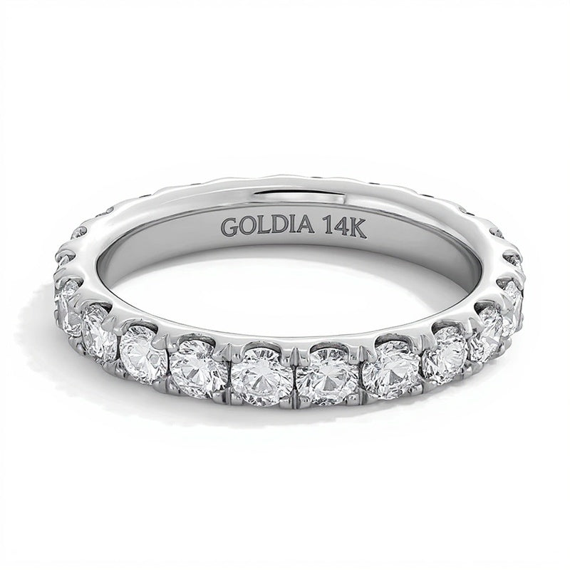 2.0 ct. Gesamtgewicht Diamant Memoire-Ring in 14K Weißgold (I/SI2) - Größe 8