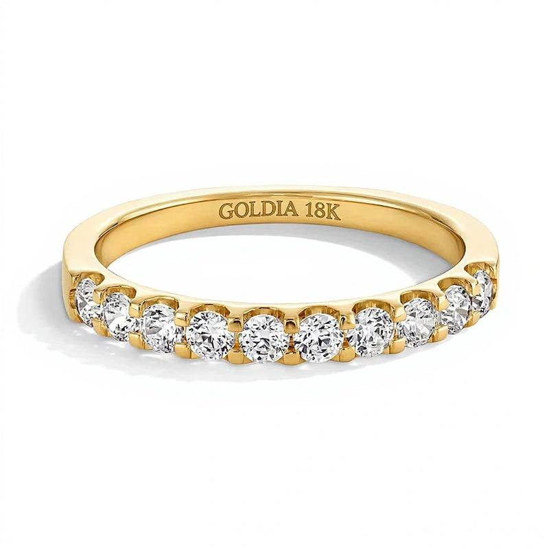 Ring mit Diamanten 0.5 ct. Gesamtgewicht in 18K Gelbgold (I/VS2)