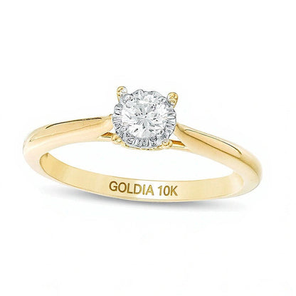 0.38 CT. Diamant-Solitär Verlobungsring in 10K Gelbgold