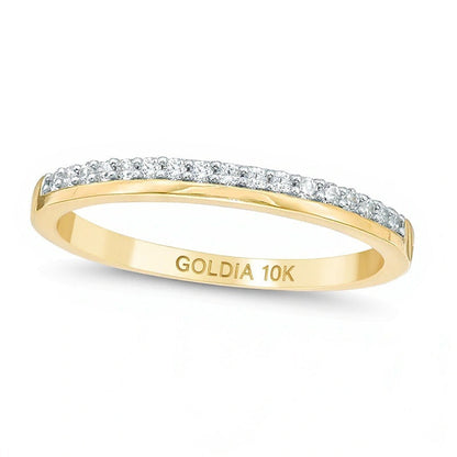 0,13 ct. Gesamtgewicht Diamant-Ehering in 10K Gelbgold