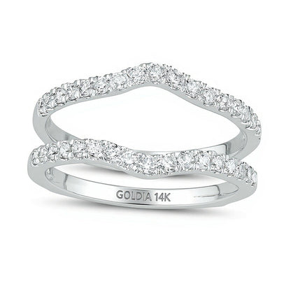 0,5 ct. Gesamtgewicht Diamant-Ring in 14K Weißgold für Damen