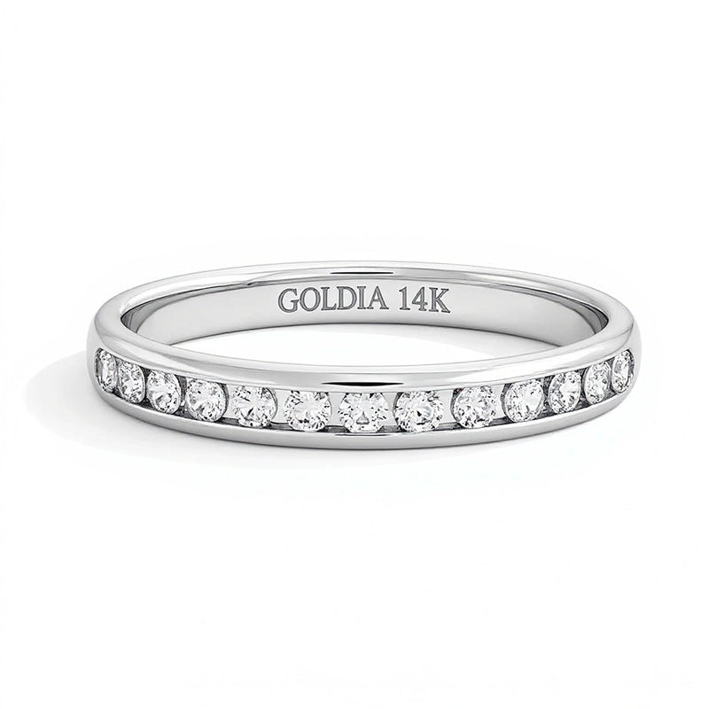 0.25 CT. Gesamtgewicht Diamant-Ring aus 14K Weißgold