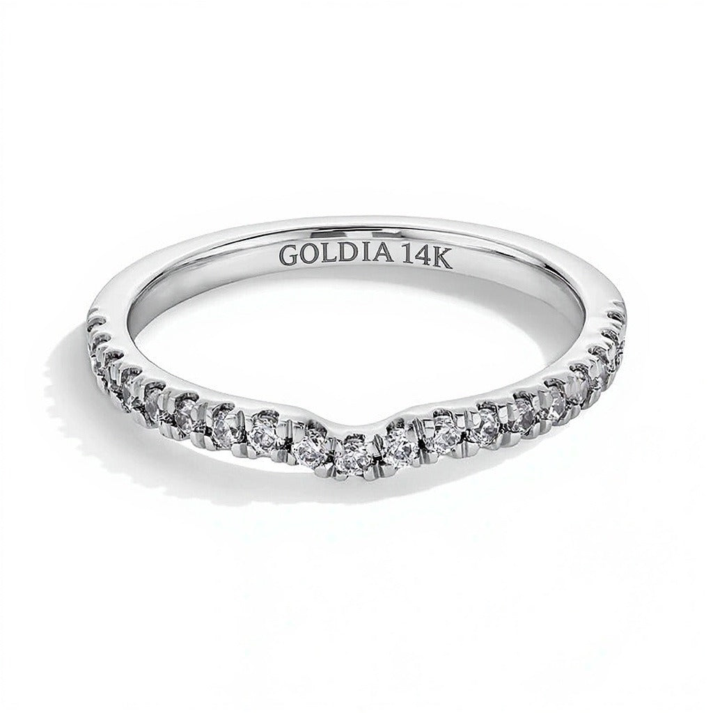 0,25 ct. Gesamtgewicht Labordiamant-Ring in 14K Weißgold (F/SI2)