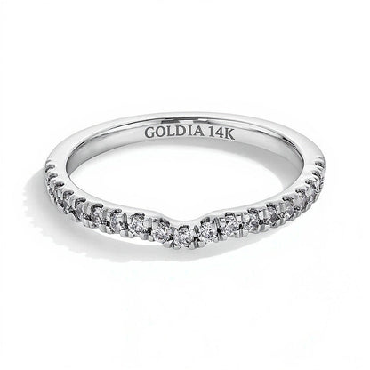 0,25 ct. Gesamtgewicht Labordiamant-Ring in 14K Weißgold (F/SI2)