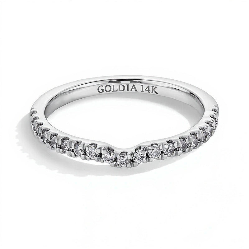 0,25 ct. Gesamtgewicht Labordiamant-Ring in 14K Weißgold (F/SI2)