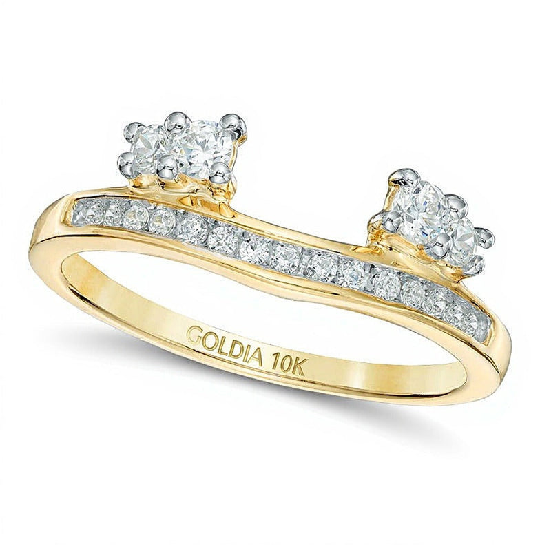0.33 ct. Gesamtgewicht Diamant Solitär-Enhancer in 10K Gelbgold