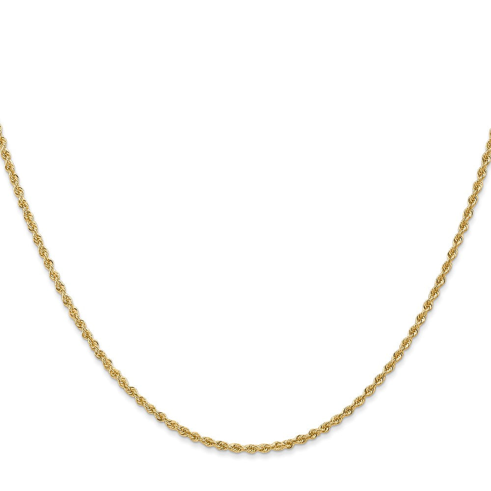 14K Gelbgold 1.5mm Normal Kordel mit Karabinerverschluss Kette Kinder Halskette