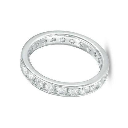 1,5 ct. Gesamtgewicht Diamant Memoire-Ring in 14K Weißgold (H/SI2)
