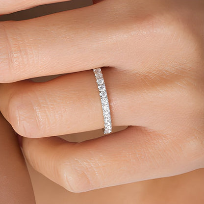 0.38 ct. Gesamtgewicht Diamant Ehering in 10K Weißgold