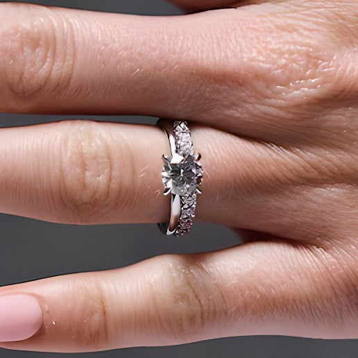 2.0 CT. TW Labordiamant Brautset in 14K Weißgold (F/VS2)