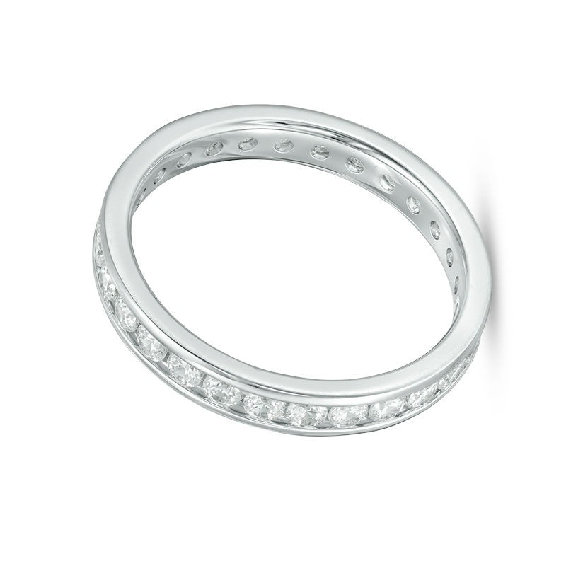 1.0 CT. TW Diamant Memoire-Ring in 14K Weißgold (H/SI2)