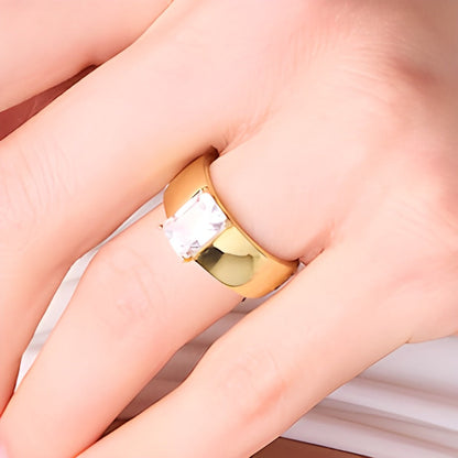 2.0 ct. Solitär-Verlobungsring mit Labordiamant im Smaragdschliff in 14K Gelbgold (F/VS2)