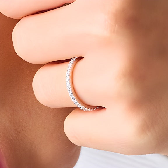 0.25 ct. Gesamtgewicht Labordiamant Ring in 14K Weißgold (F/SI2)