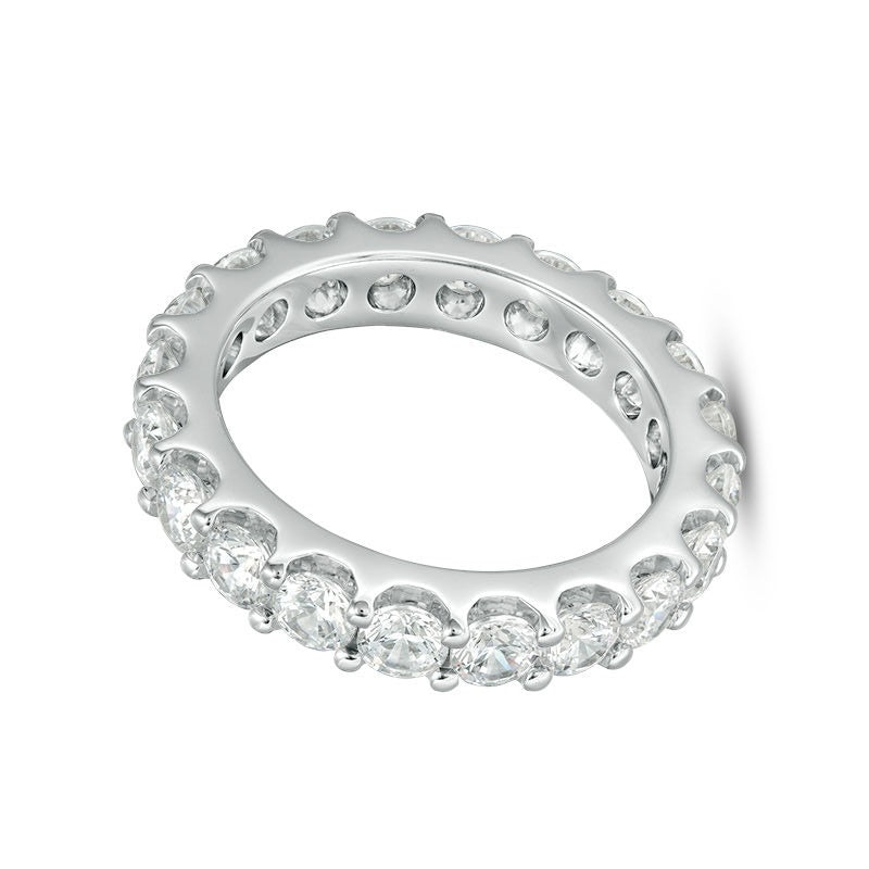3.0 ct. Gesamtgewicht Diamant Memoire-Ring in 14K Weißgold (H/SI2)