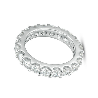 3.0 ct. Gesamtgewicht Diamant Memoire-Ring in 14K Weißgold (H/SI2)