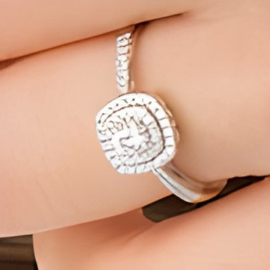0.33 ct. Gesamtgewicht Diamant-Verlobungsring mit doppeltem Kissenschliff-Halo in 10K Weißgold