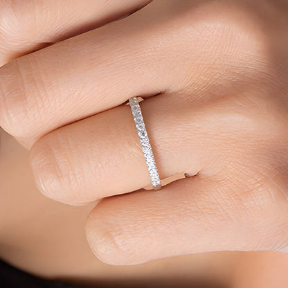 0.33 ct. Gesamtgewicht Diamant Ehering in 10K Weißgold