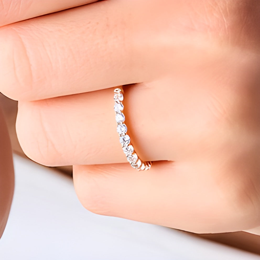 0.5 CT. Gesamtgewicht Labordiamant-Ring in 14K Gelbgold (I/SI2)