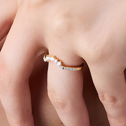 0.33 CT. Gesamtgewicht Labordiamant-Ring im Marquise-Schliff Solitär in 14K Gelbgold (F/VS2)