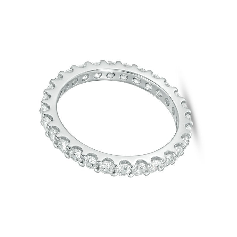 1.0 CT. Gesamtgewicht Diamant Memoire-Ring in 14K Weißgold (H/SI2)