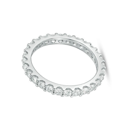 1.0 CT. Gesamtgewicht Diamant Memoire-Ring in 14K Weißgold (H/SI2)