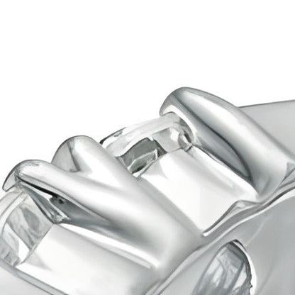 3.0 ct. Gesamtgewicht Diamant Memoire-Ring zweireihig in 10K Weißgold