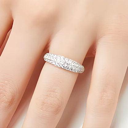 1.0 ct. Gesamtgewicht Diamant mehrreihiger Ring in Platin