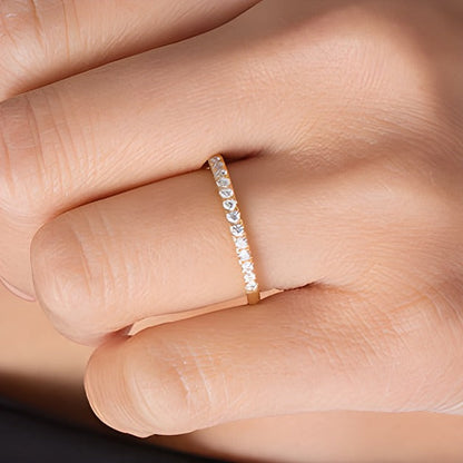 0.33 ct. Gesamtgewicht Diamant Ehering in 10K Gelbgold