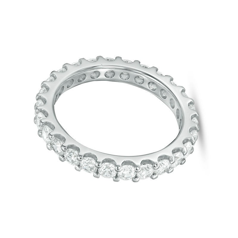 Memoire-Ring mit 1.5 CT. Gesamtgewicht Diamanten in 14K Weißgold (H/SI2)