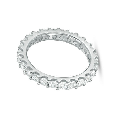 Memoire-Ring mit 1.5 CT. Gesamtgewicht Diamanten in 14K Weißgold (H/SI2)