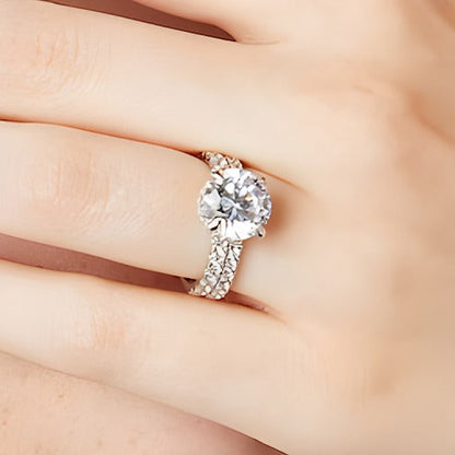 5.25 CT. Gesamtgewicht Labordiamant Brautset in 14K Weißgold (I/SI2)