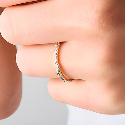 0.25 CT. Gesamtgewicht Labordiamant Contour-Ring in 14K Gelbgold (F/SI2)