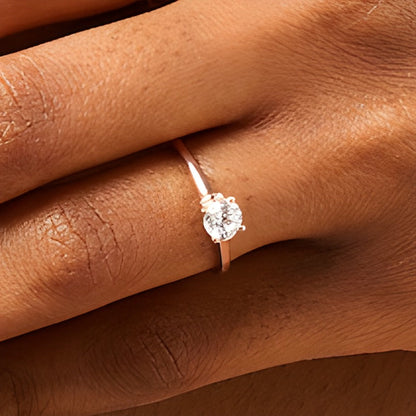 0.5 CT. Diamant-Solitär-Verlobungsring in 14K Roségold
