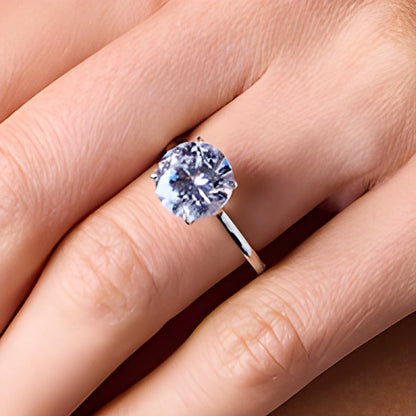 4.0 ct. Gesamtgewicht Labordiamant Solitär Verlobungsring in Platin (F/VS2)