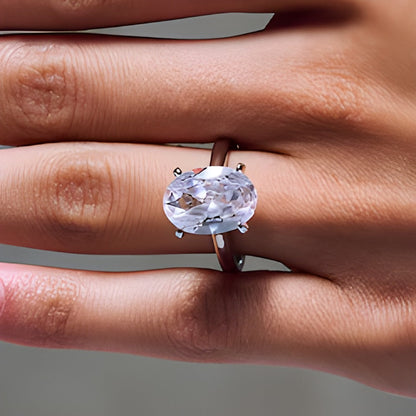 5.25 CT. Gesamtgewicht Labordiamant Solitär Verlobungsring in 14K Weißgold (F/VS2)