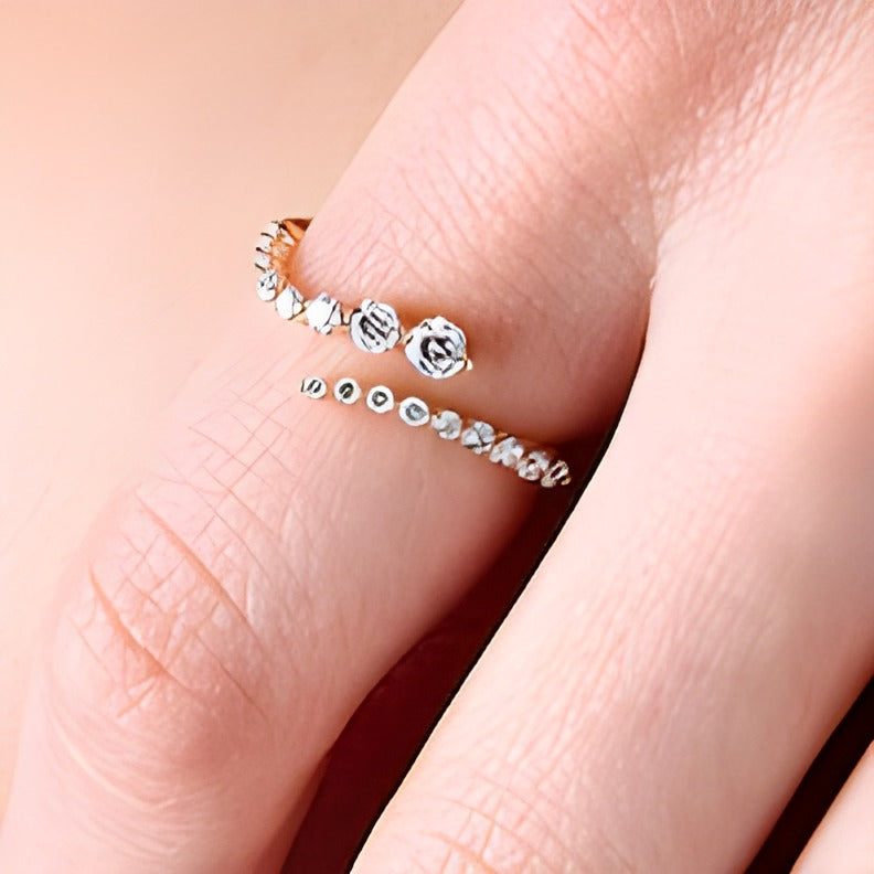 0,5 ct. Gesamtgewicht Labordiamant Bypass Ring in 10K Gelbgold (F/VS2)