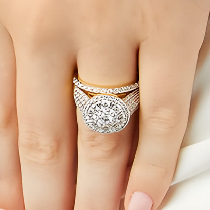 Braut-Set mit Diamanten 2.0 ct. Gesamtgewicht in 10K Gelbgold