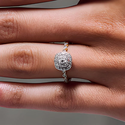 0.25 ct. Gesamtgewicht Diamant Freundschaftsring mit doppeltem Kissenschliff-Rahmen in 10K Gelbgold