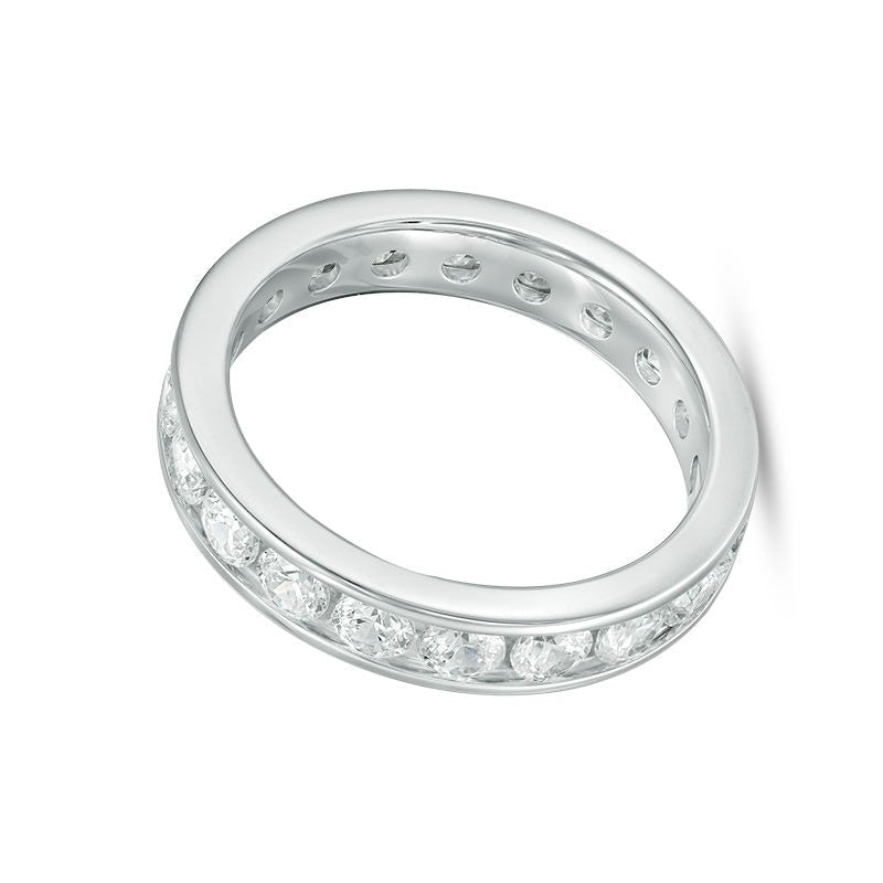 2.0 ct. Gesamtgewicht Diamant Memoire-Ring kanalgefasst in 14K Weißgold (H/SI2)