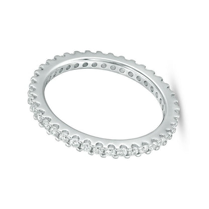 0.5 ct. Gesamtgewicht Diamant Memoire-Ring aus 14K Weißgold (H/SI2)
