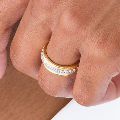 1.0 CT. Gesamtgewicht Diamant Milgrain Ehering in 10K Gelbgold