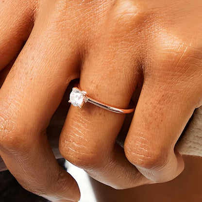 Solitär Verlobungsring 0,5 ct. Gesamtgewicht Diamant in 14K Roségold